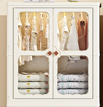 See-through design of folding wardrobe for easy access